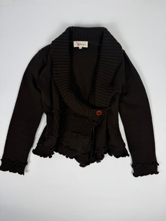 Brown cardigan jumper (M)