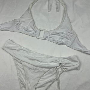 White lycra shorty bikini set (XL)