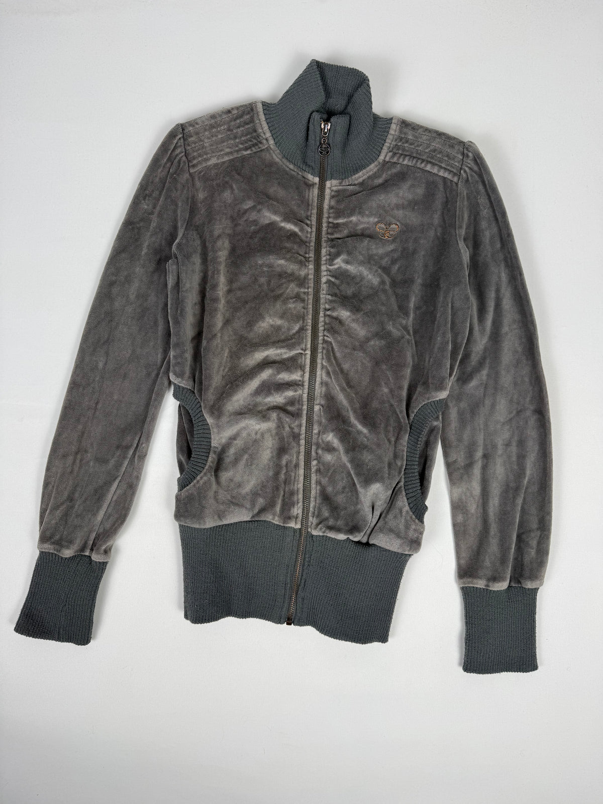 Veste courte zippée kaki (M)