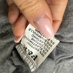 Grey 2 in 1 cotton long sleeves top (S)