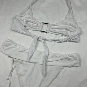 White lycra shorty bikini set (XL)