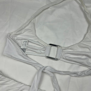 White lycra shorty bikini set (XL)
