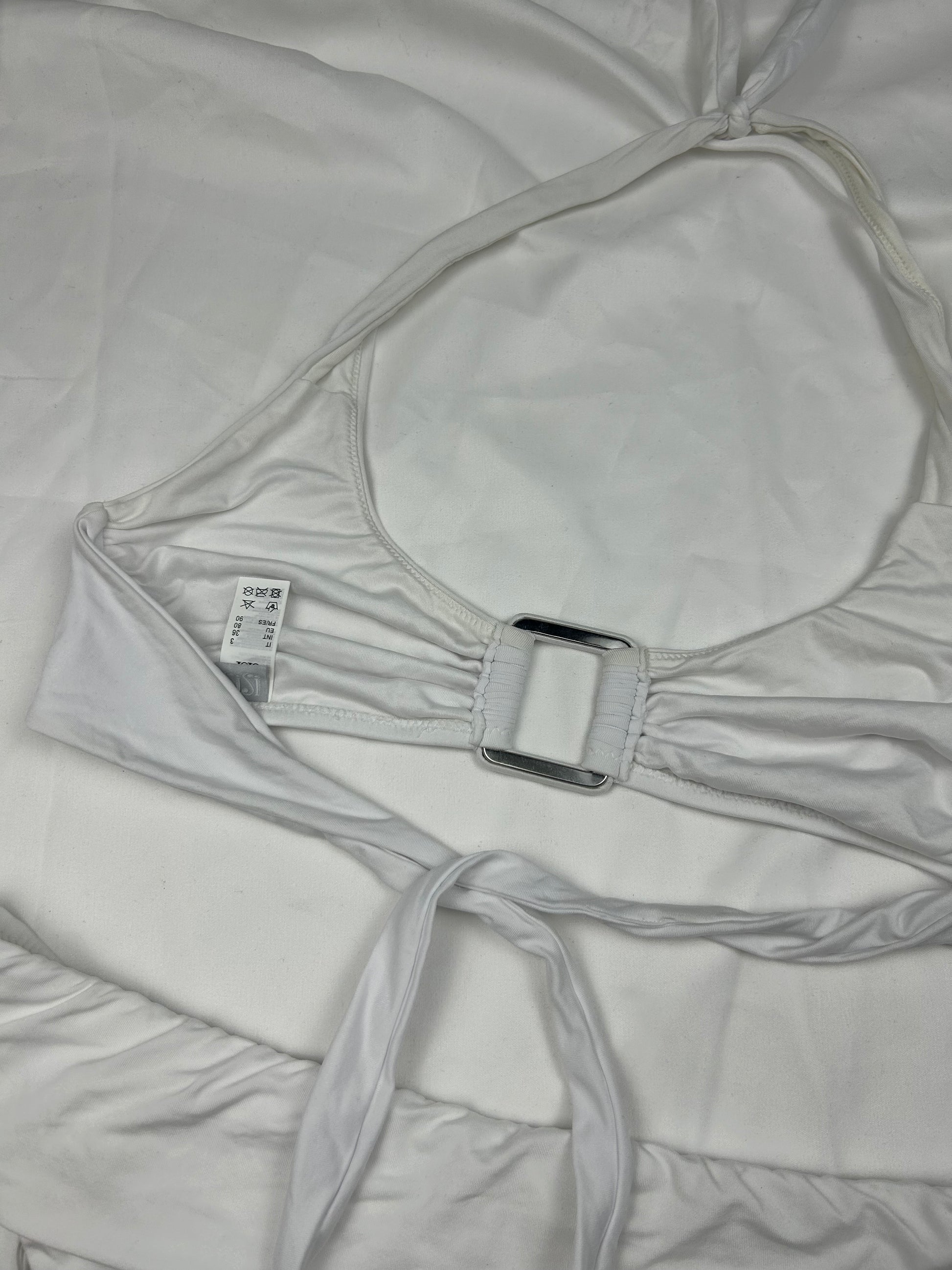 White lycra shorty bikini set (XL)