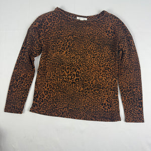 Brown panther print jumper (XS/S)