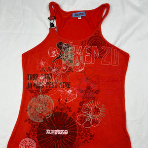 Graphic cotton cami top (S)