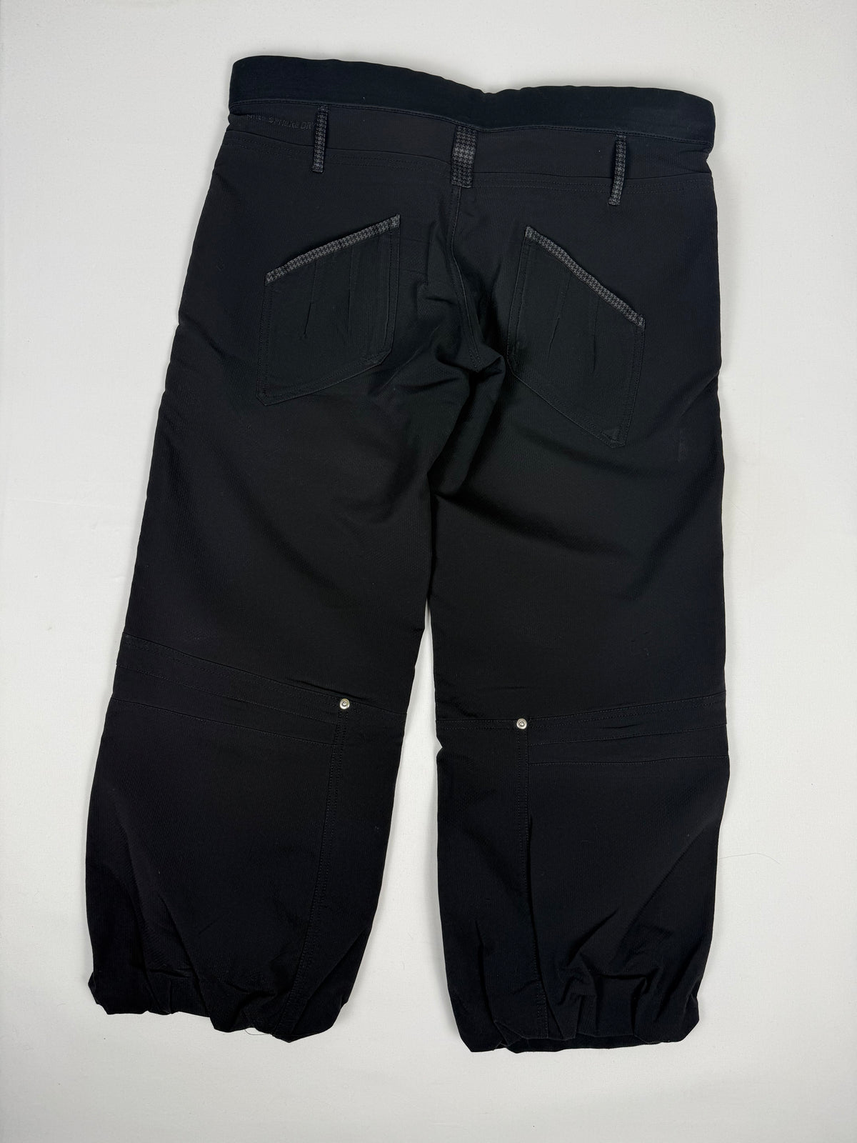 Pantalon droit taille basse en jean noir (XS)