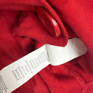 Red buttons up cotton short sleeves cardigan (S/M)