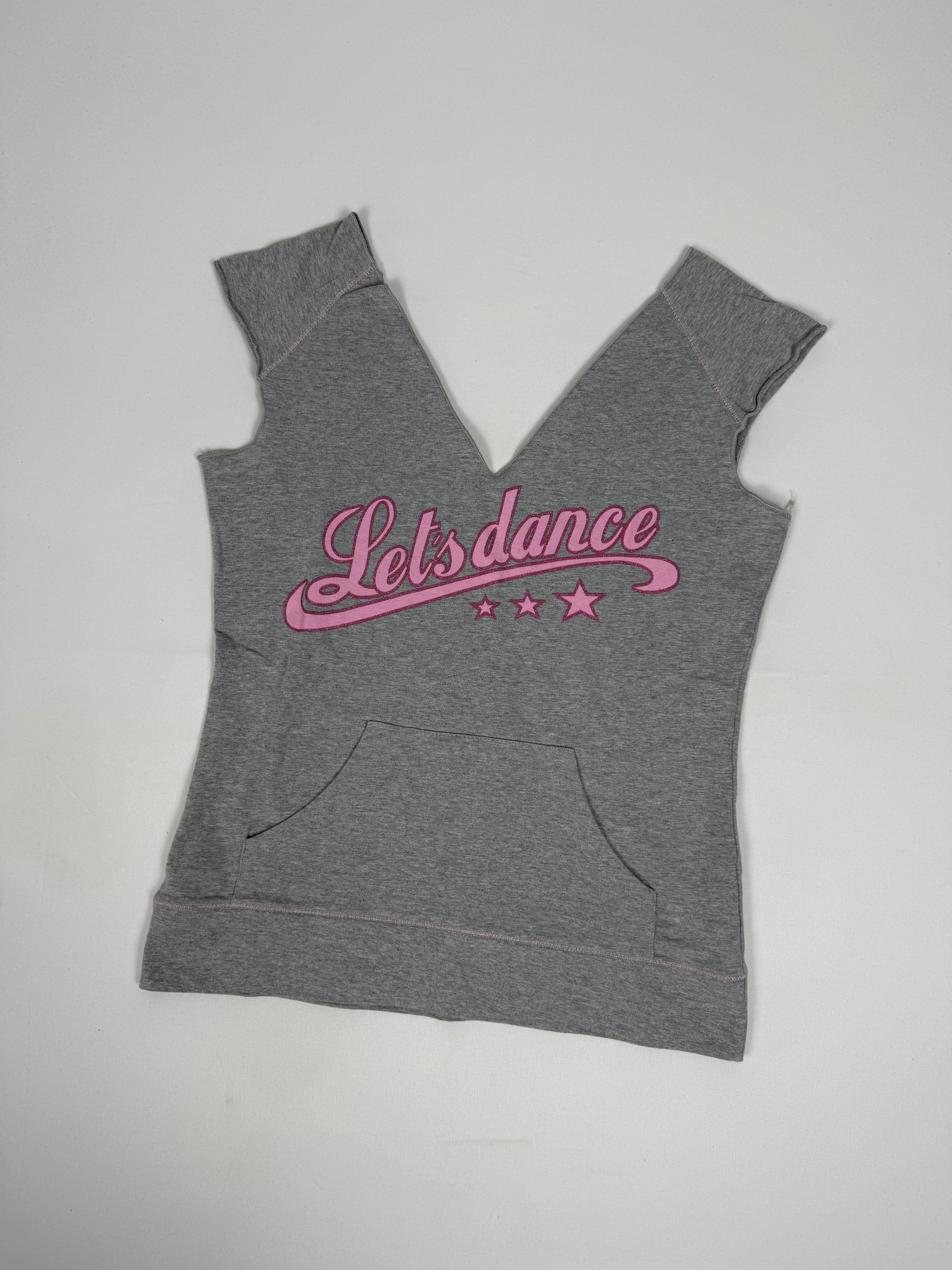 Grey cotton activewear top (M)