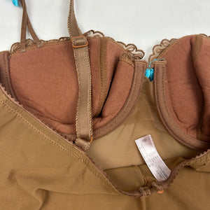 Beige mesh babydoll corset top  (S)