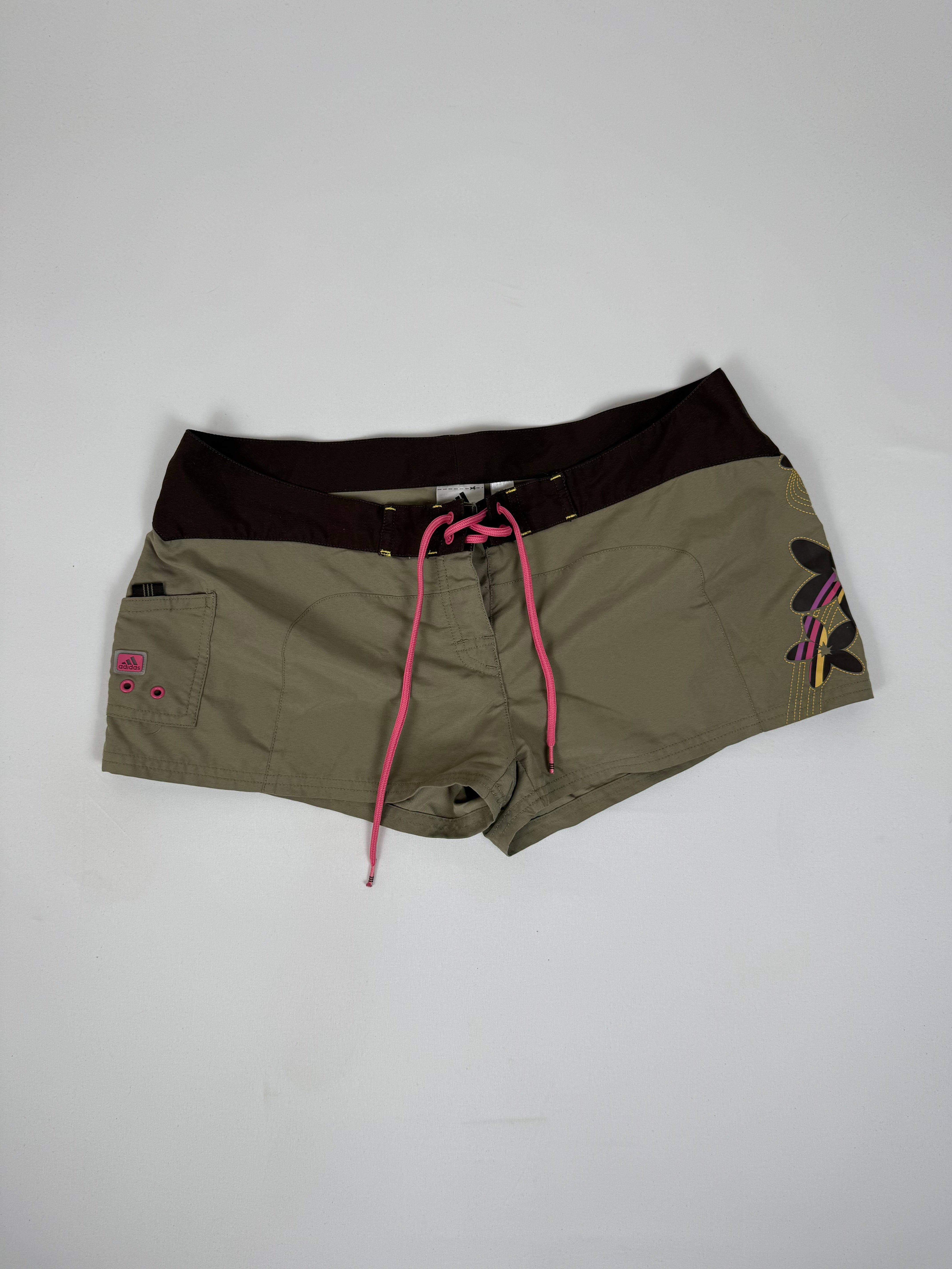 Khaki beachwear mini short (XL)