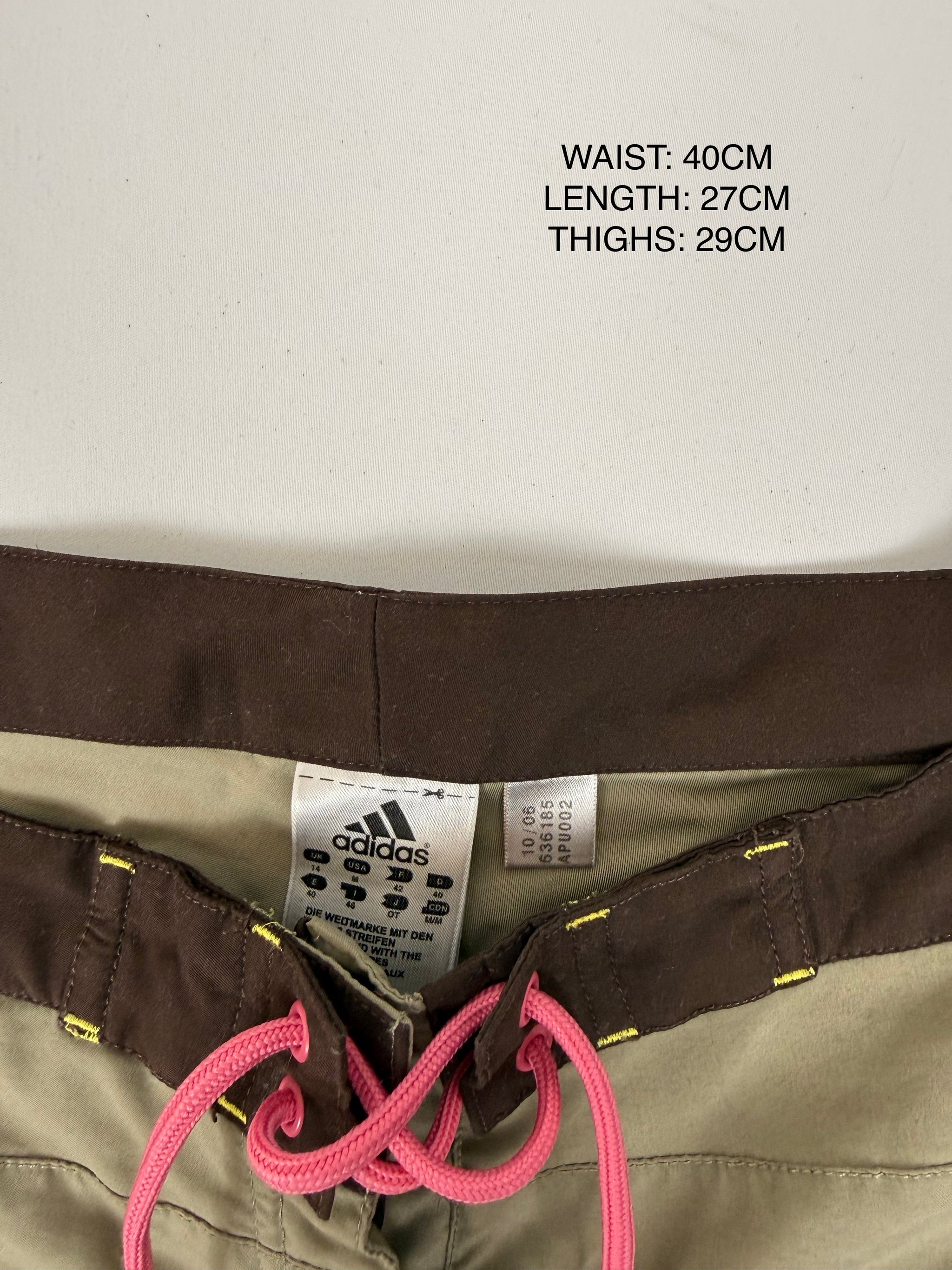 Khaki beachwear mini short (XL)
