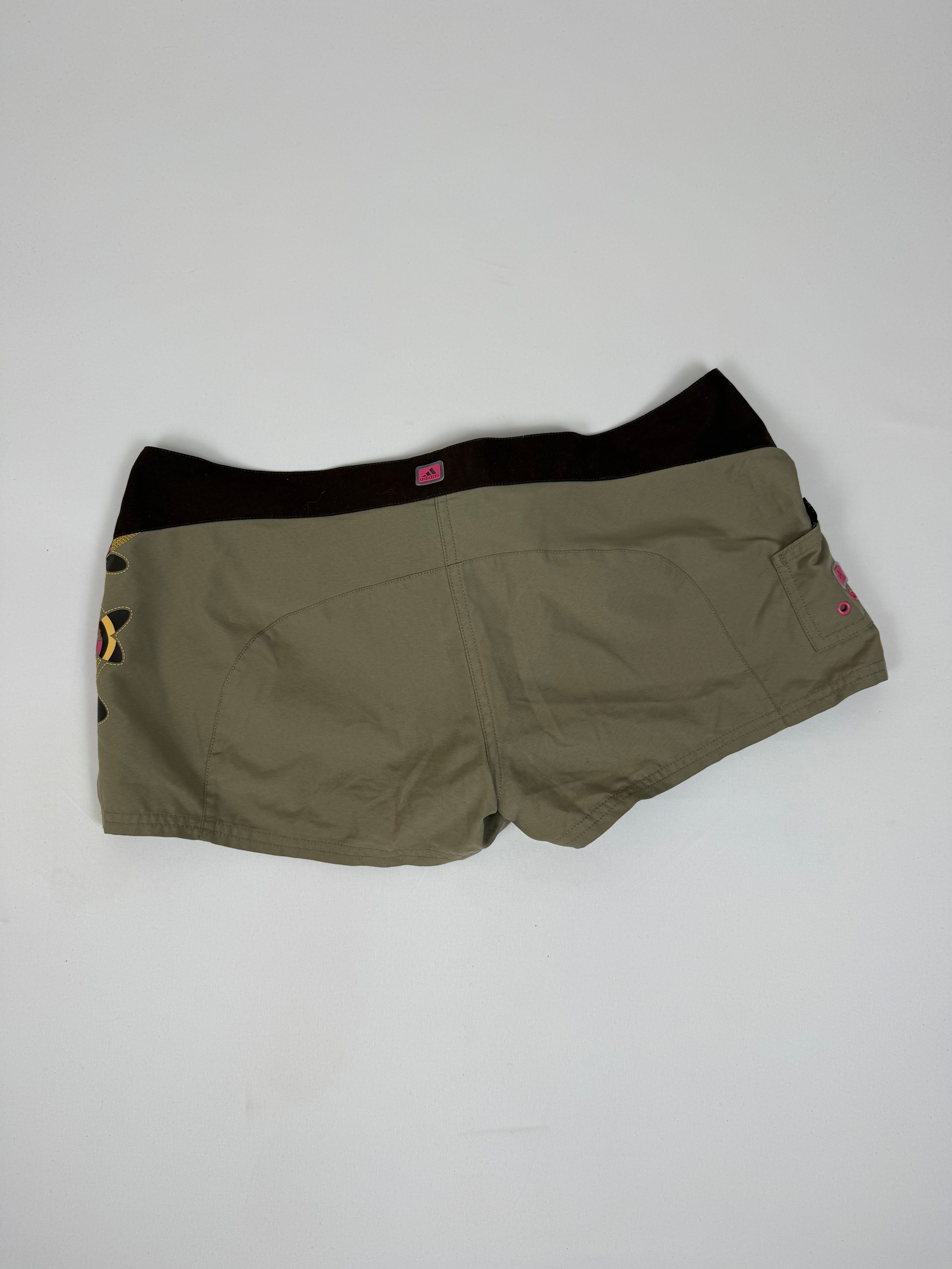 Khaki beachwear mini short (XL)