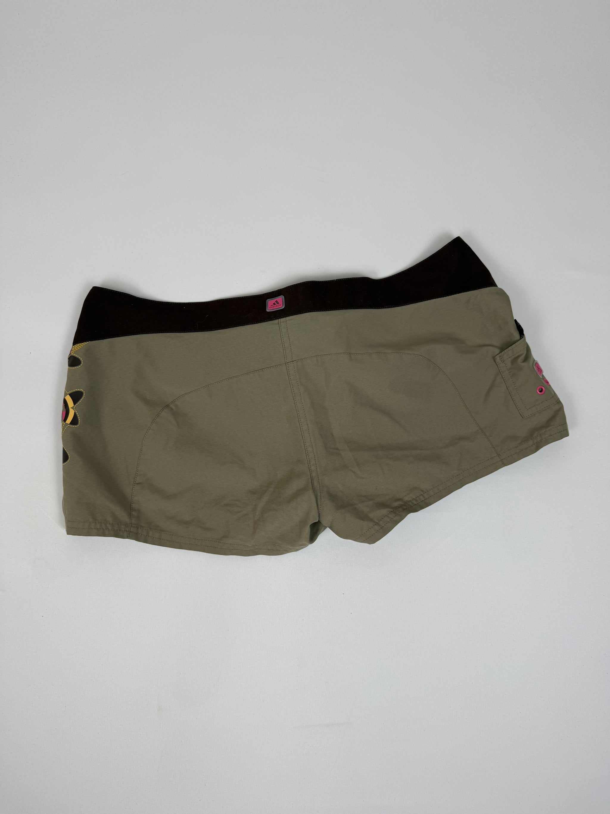 Khaki beachwear mini short (XL)