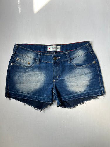 Blue denim  low rise mini short (XL)