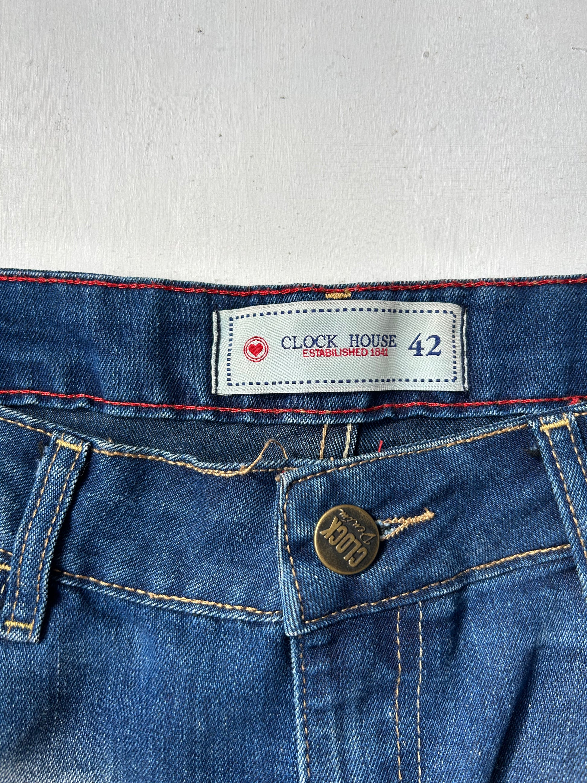 Blue denim  low rise mini short (XL)