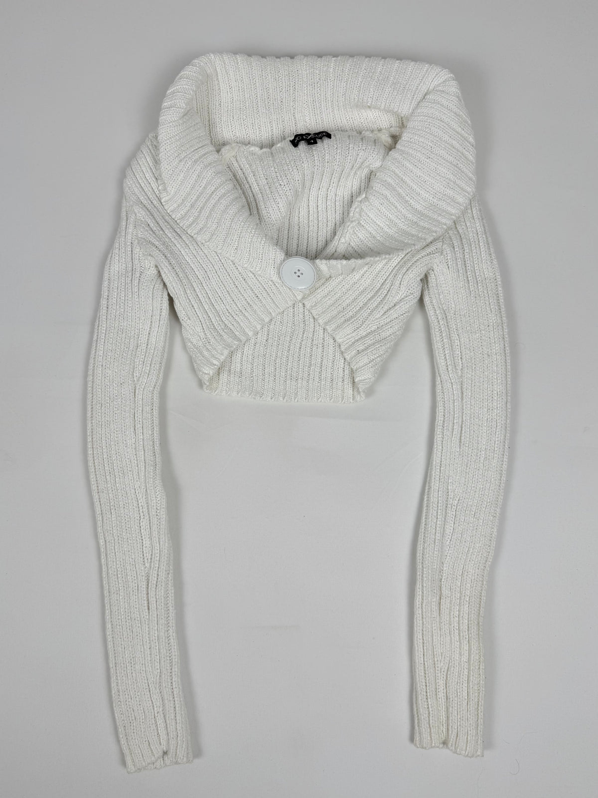 White ribbed bolero jumper (S)