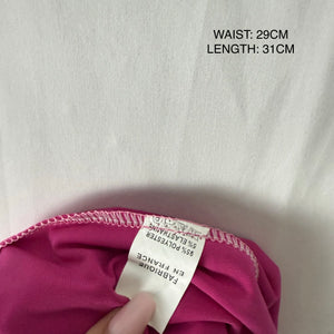 Pink pleated low rise mini skirt (S)