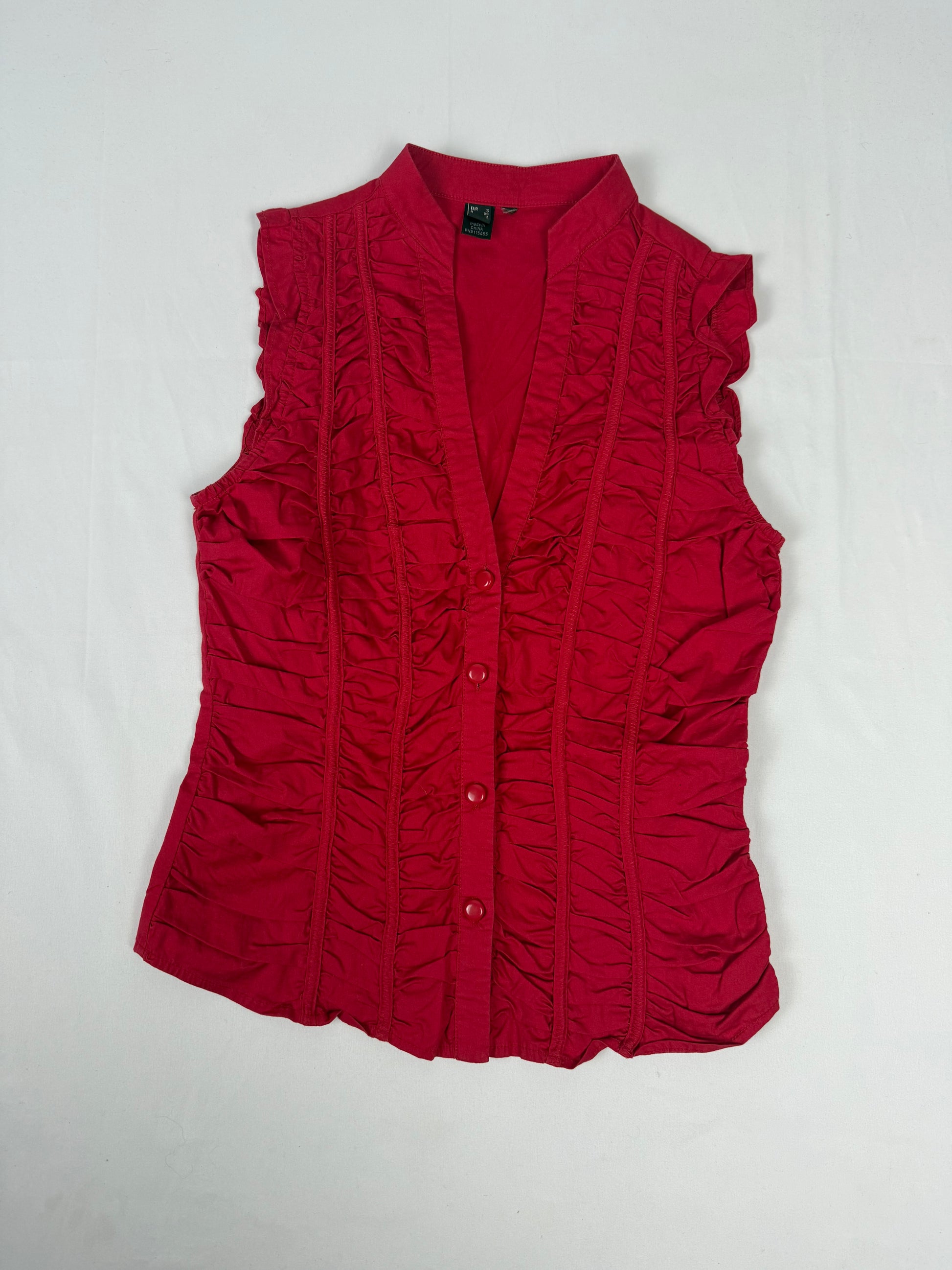 Red ruched buttons up top (S)
