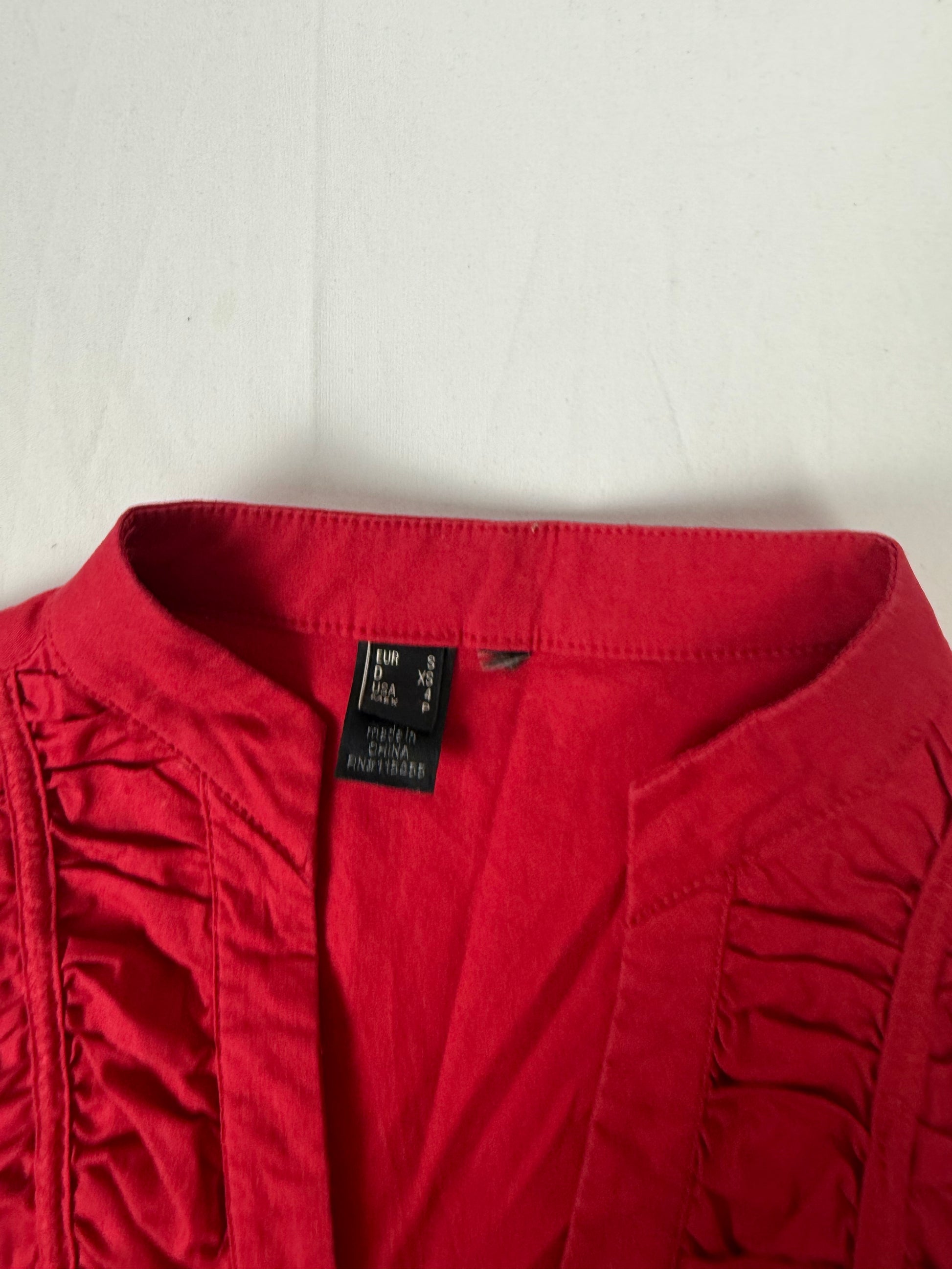 Red ruched buttons up top (S)
