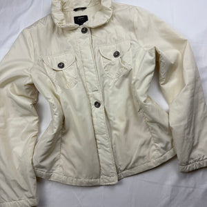 White cream fall puffer jacket (M/L)