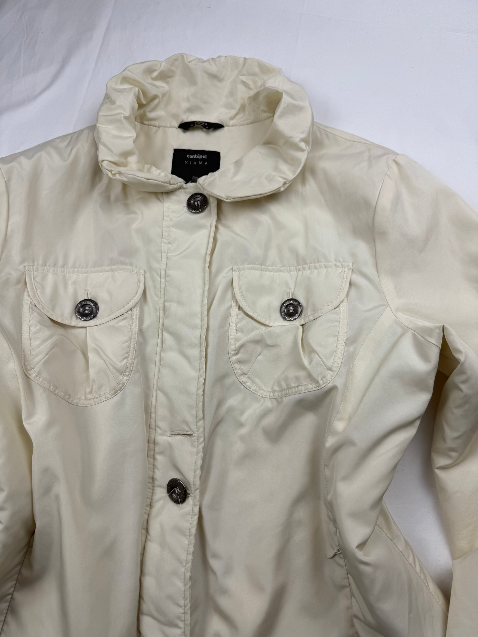 White cream fall puffer jacket (M/L)