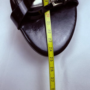 Black buckle belt heels (38)