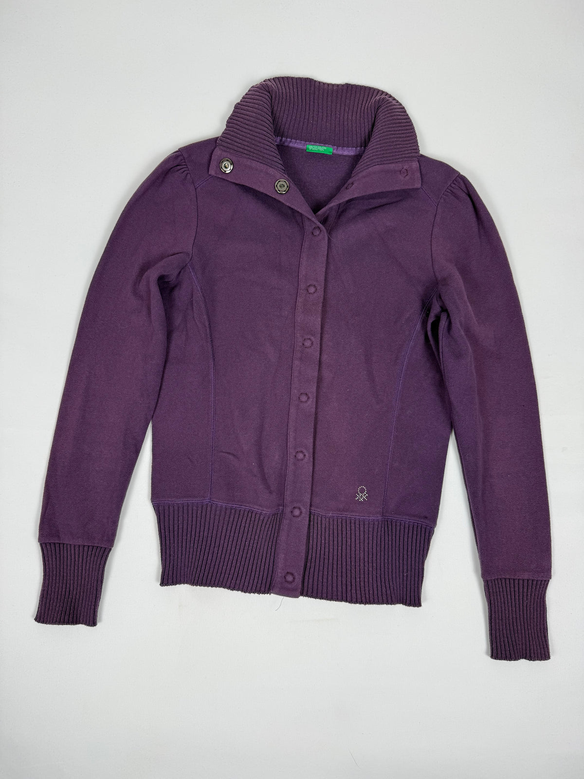 Purple fleece biker jacket (M)