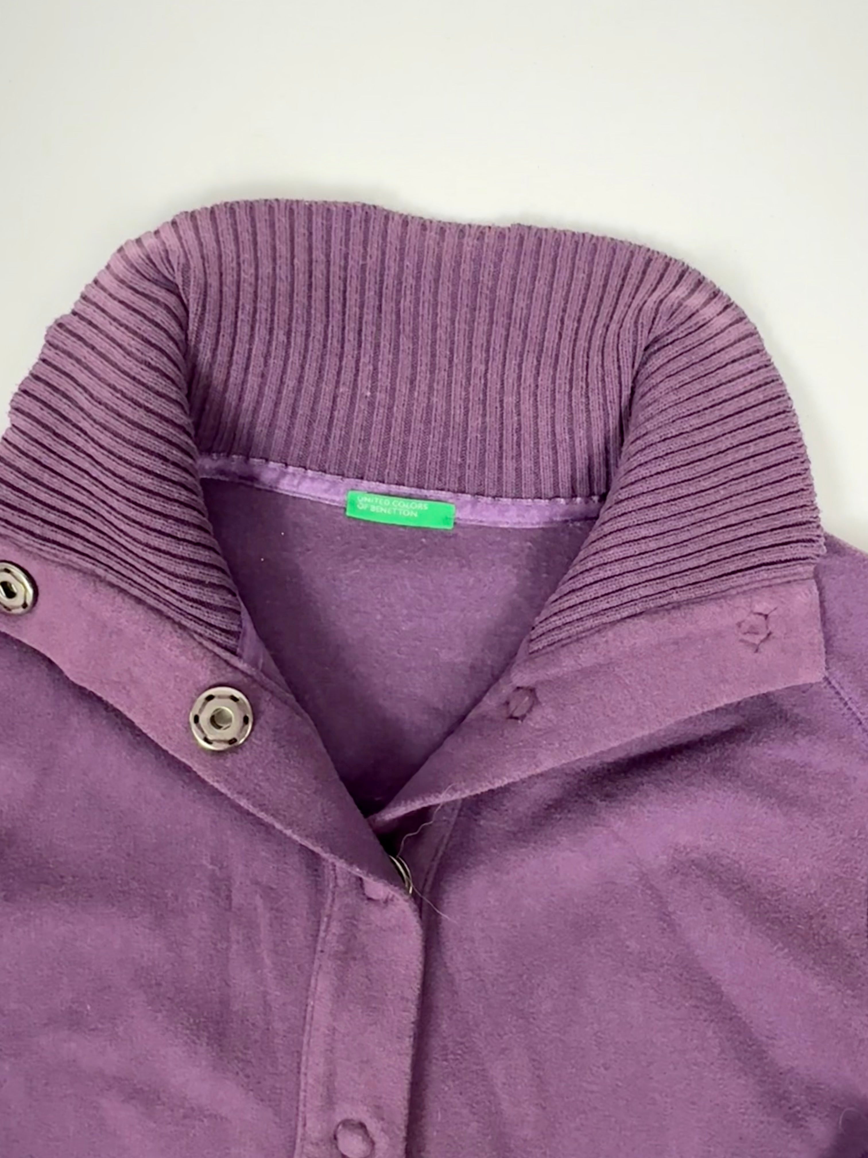 Purple fleece biker jacket (M)