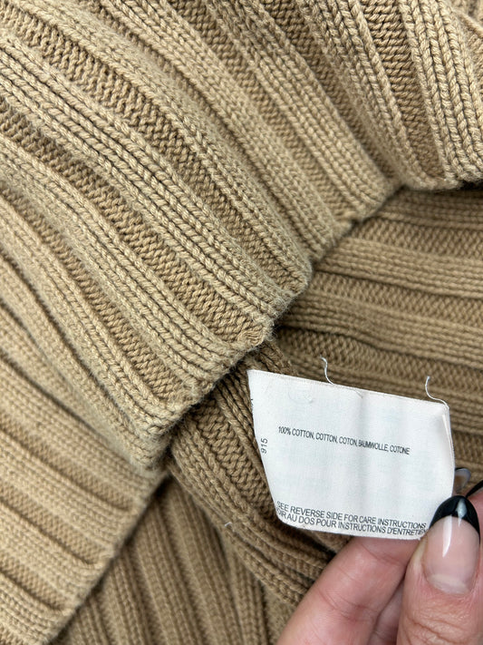 Beige ribbed turtleneck  jumper (S/M)