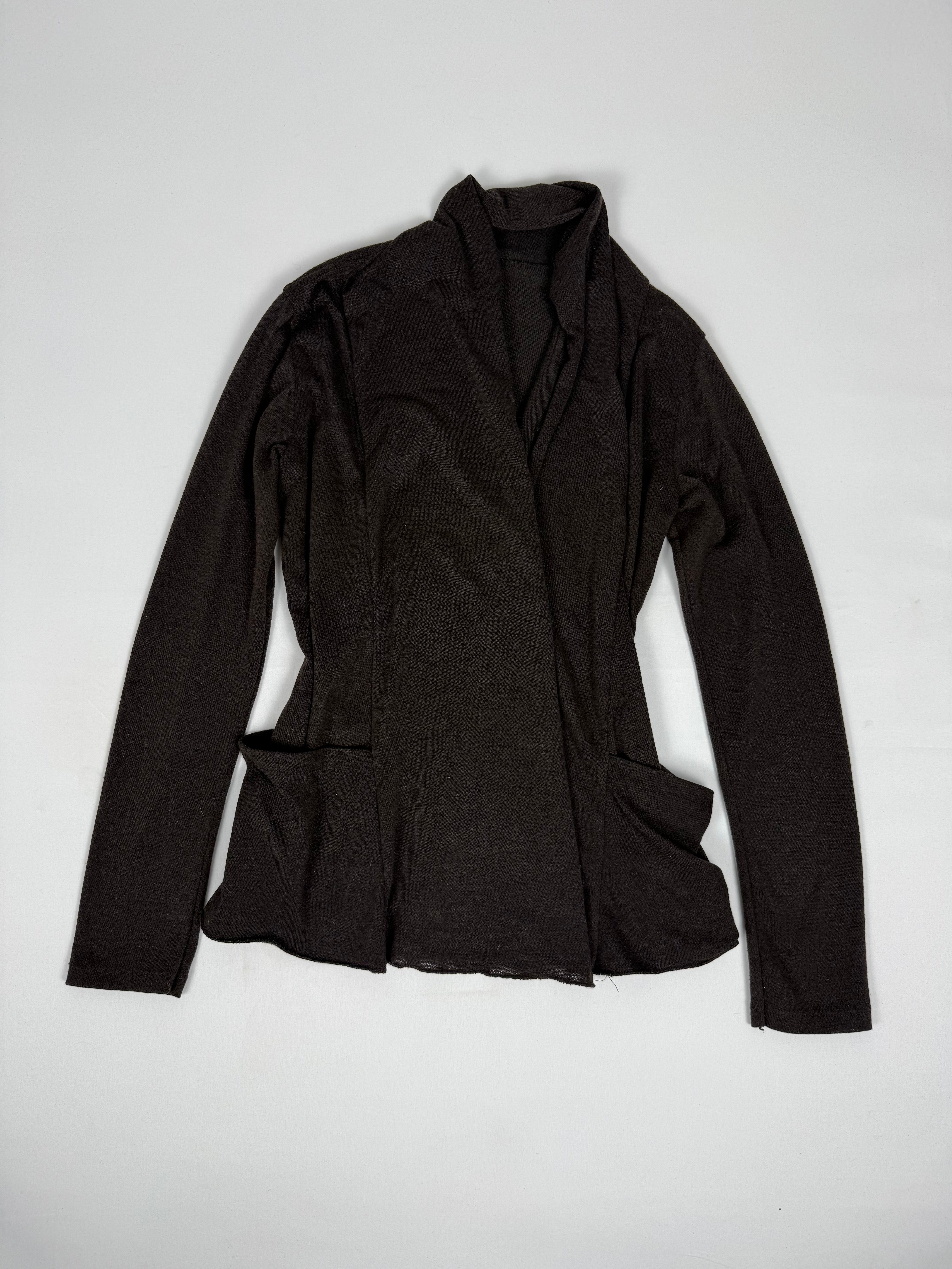 Haut à manches longues à rayures noires avec capuche (XS)