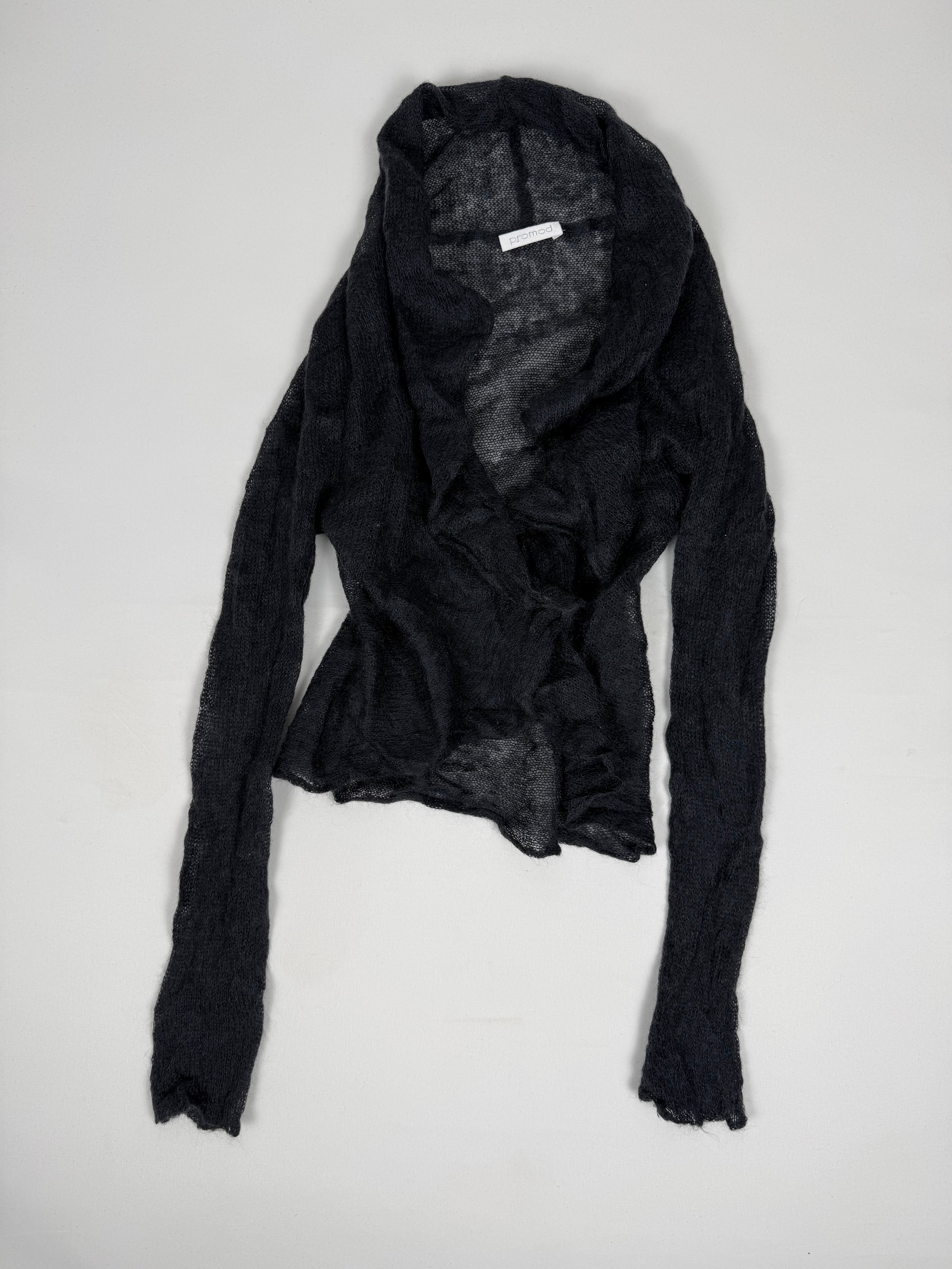Grey see trough tie up bolero top (S)