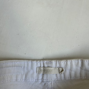 White denim low rise mini short (XS)