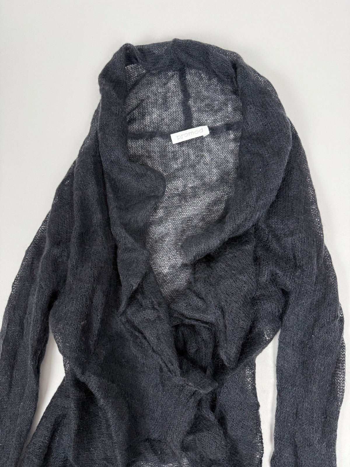 Grey see trough tie up bolero top (S)