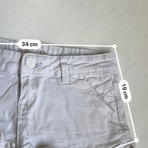 White denim low rise mini short (XS)