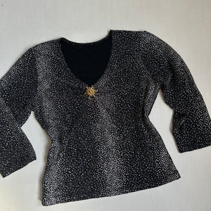 Black glitters  long sleeves top (S/M)