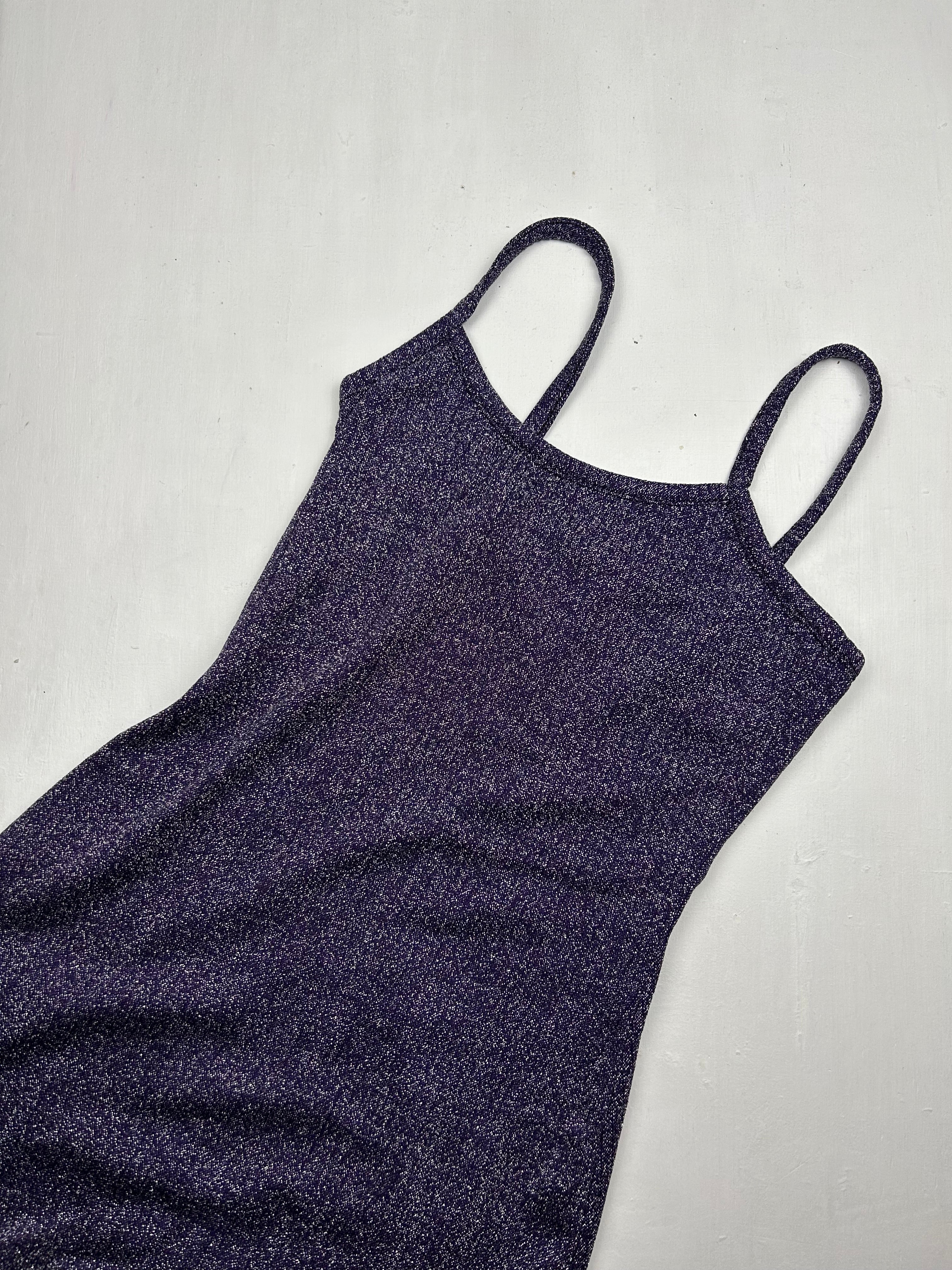 Purple glitters maxi dress (S)