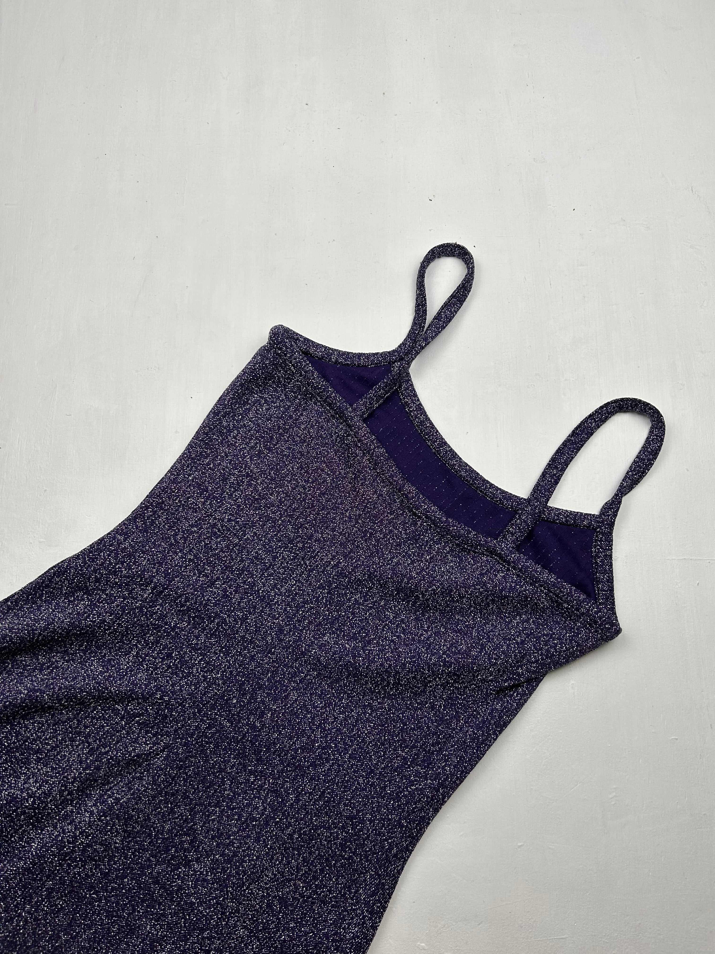 Purple glitters maxi dress (S)