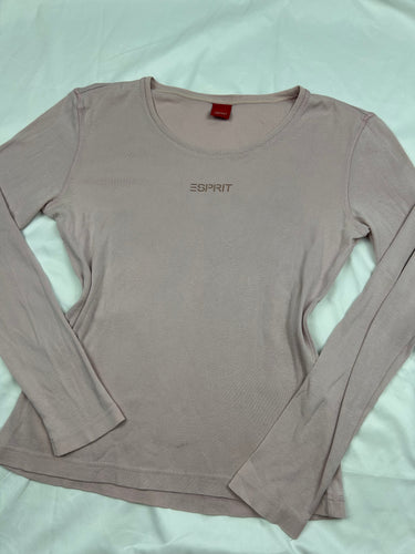 Baby pink cotton long sleeves top (M)