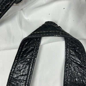 Black besace uni crossbody buckle bag (32x34cm)