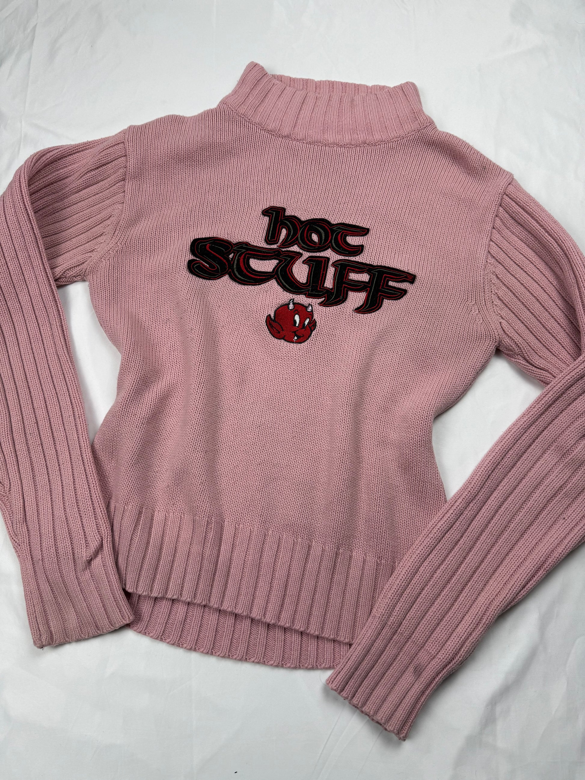 Pink turtleneck jumper (M)