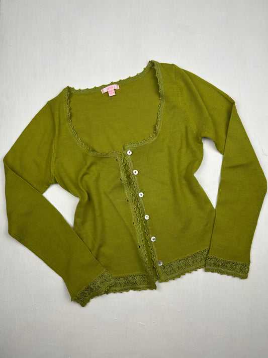 Green cardigan  jumper (S/M)
