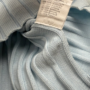 Baby blue 100% cotton half zip jumper (XXL)