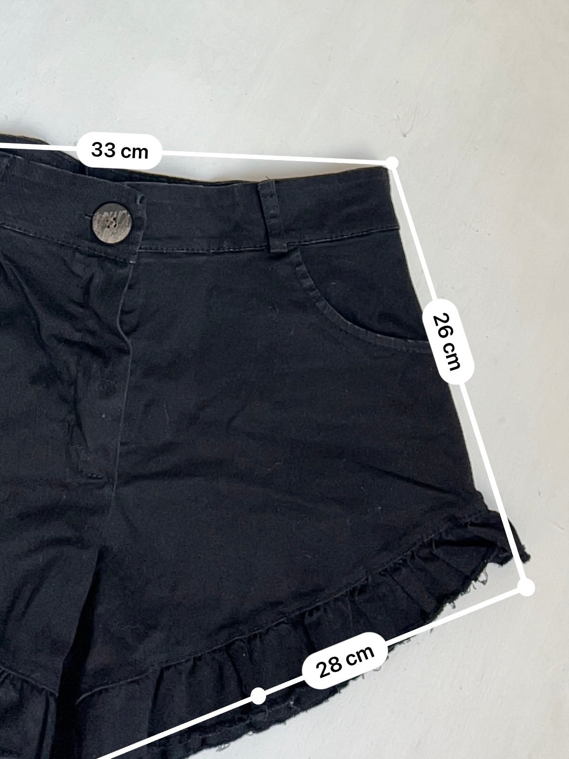 Black high rise mini short (S)