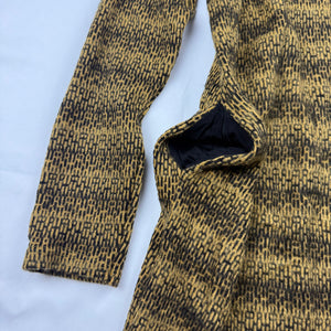 Khaki faux fur large neck knitted jumper dress (S/M)