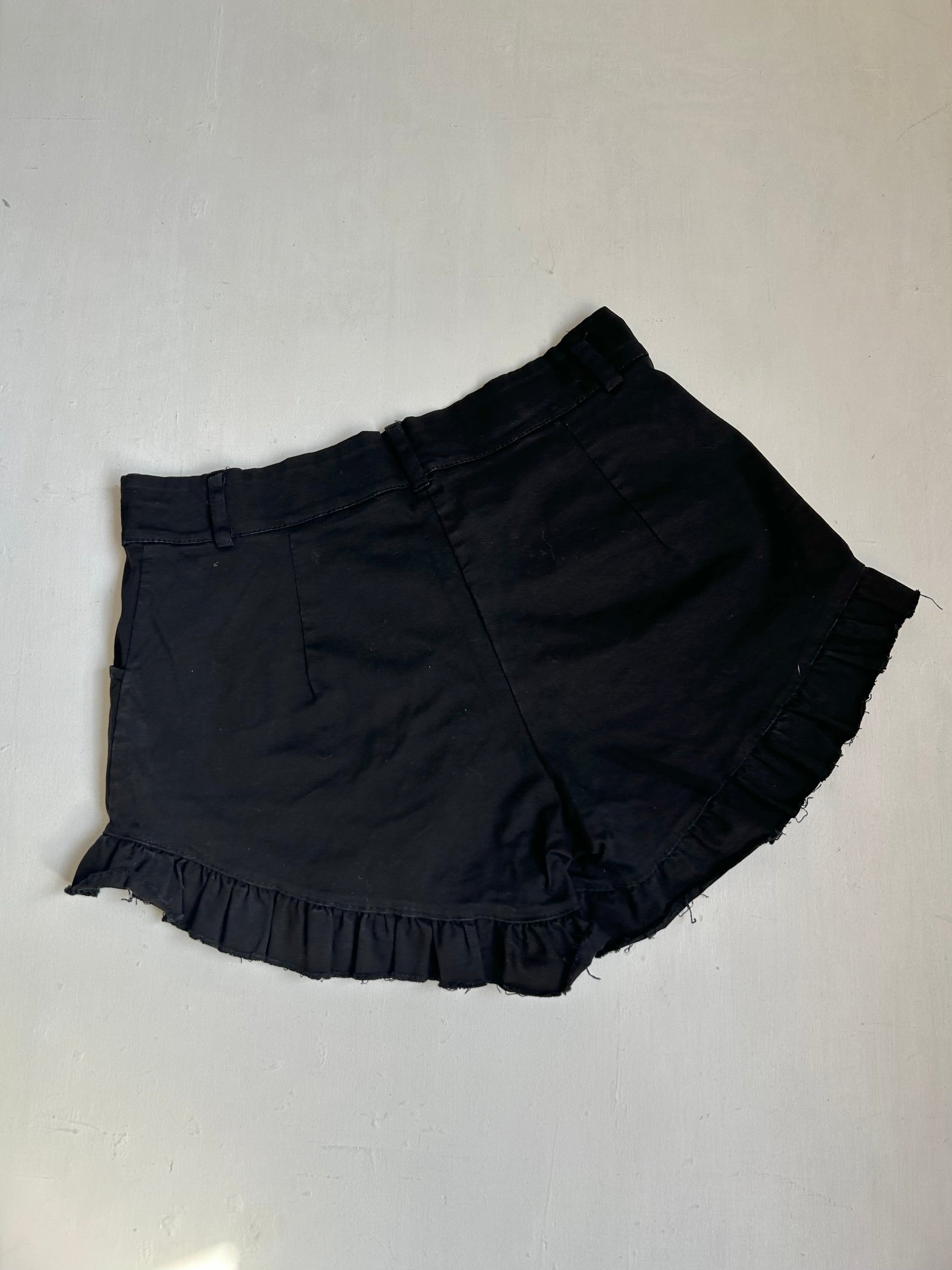 Black high rise mini short (S)