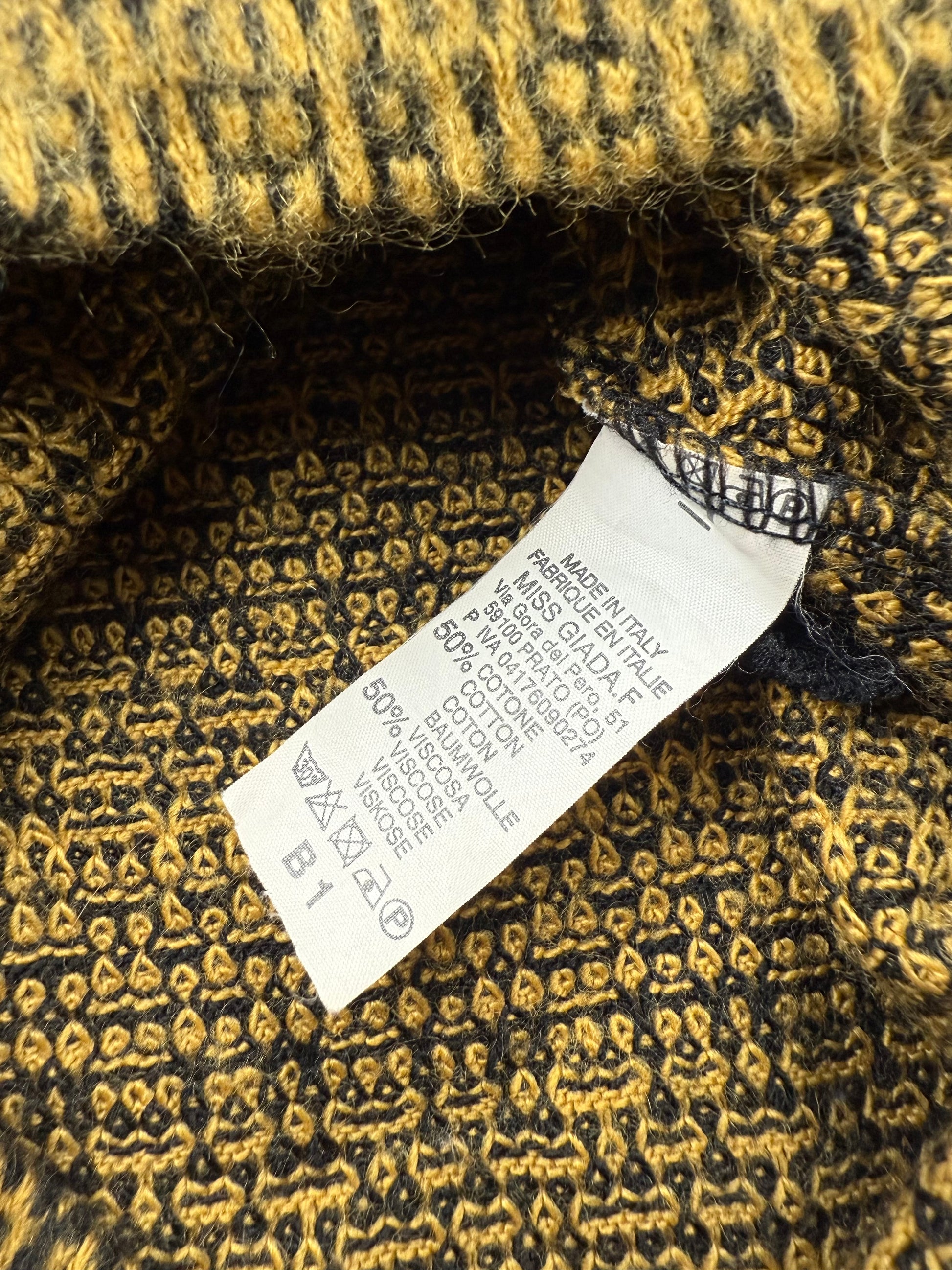 Khaki faux fur large neck knitted jumper dress (S/M)