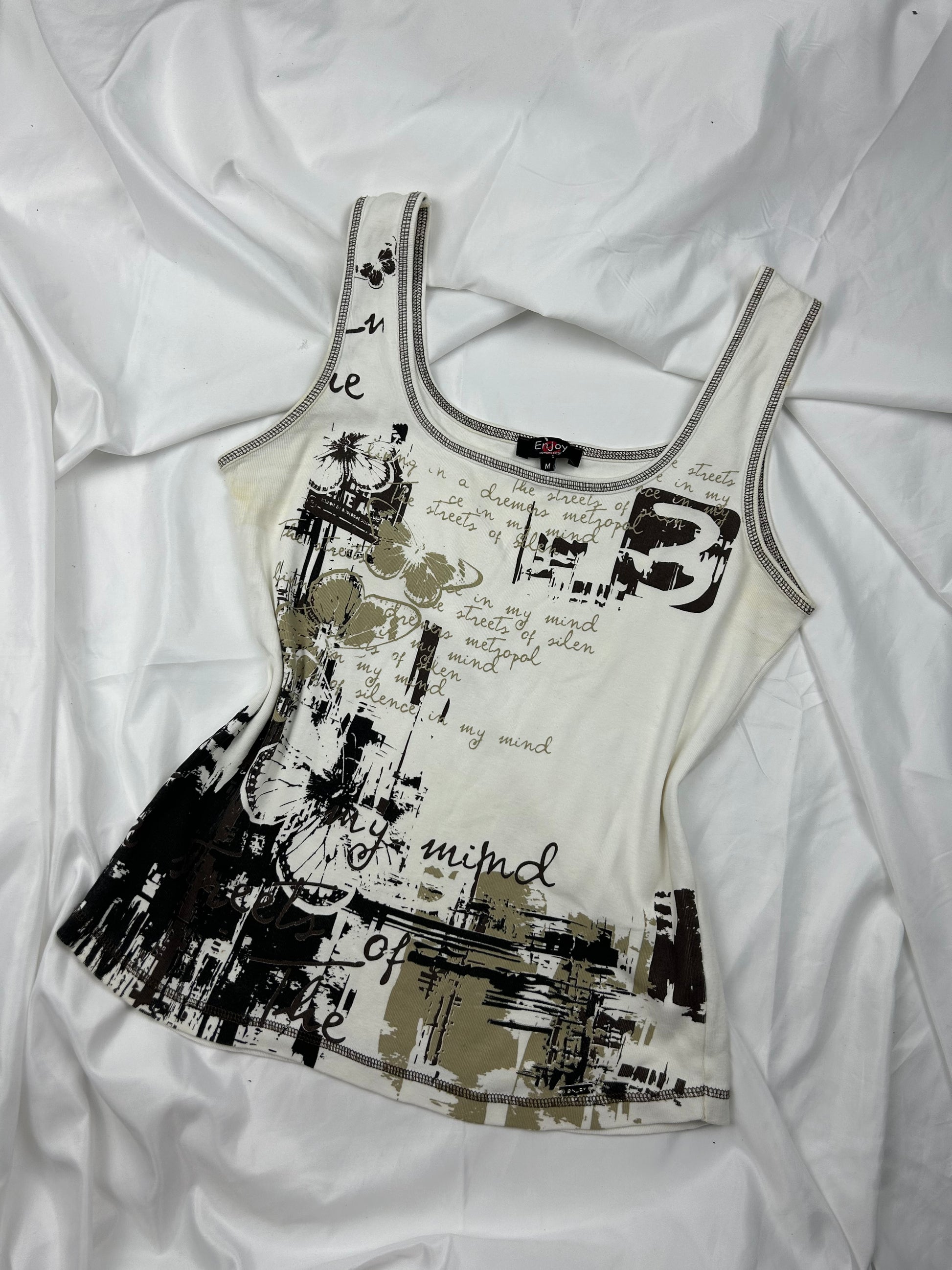 Graphic print cami top (S/M)