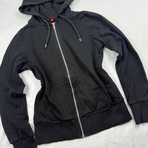 Black 100% cotton zip up sweatshirt (S)