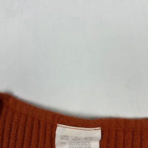 Orange ribbed buckle jumper (S/M)