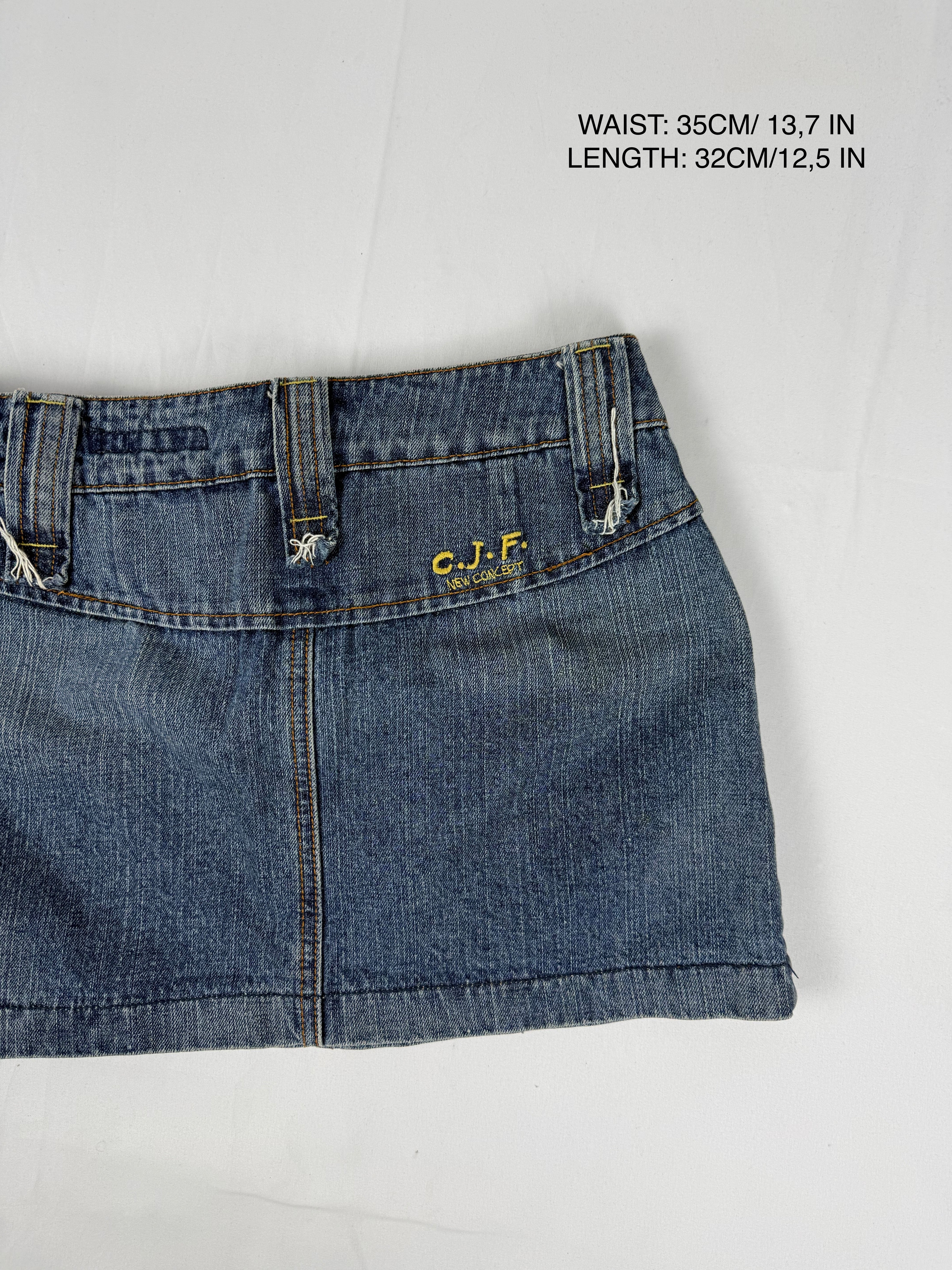 Navy low rise mini skirt (S)